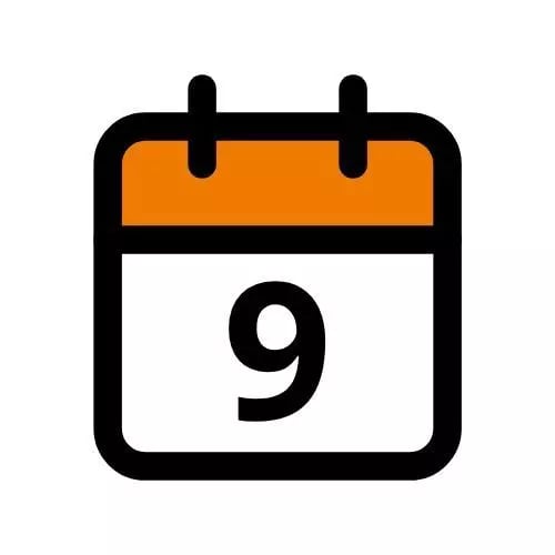 Kalender-Icon für den Monat September mit orangem Akzent