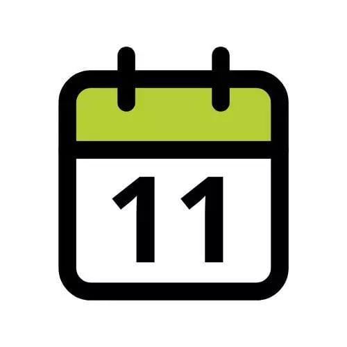 Kalender-Icon für den Monat November mit grünem Akzent