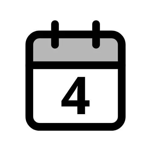 Kalender-Icon für den Monat April mit grauem Akzent