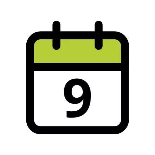 Kalender-Icon für den Monat September mit grünem Akzent