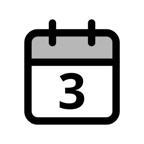 Kalender-Icon für den Monat März mit grau Akzent