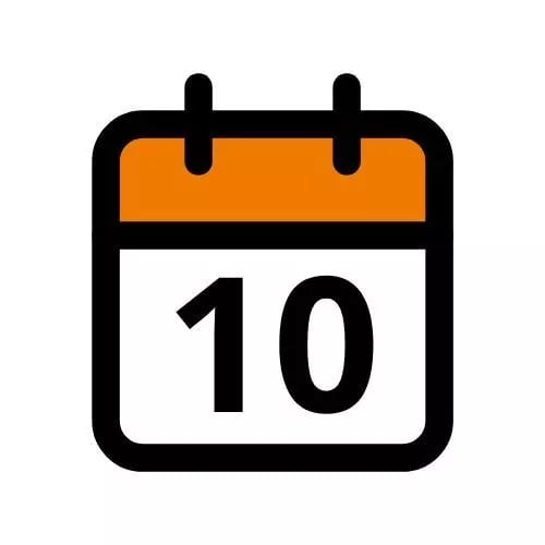 Kalender-Icon für den Monat Oktober mit orangem Akzent