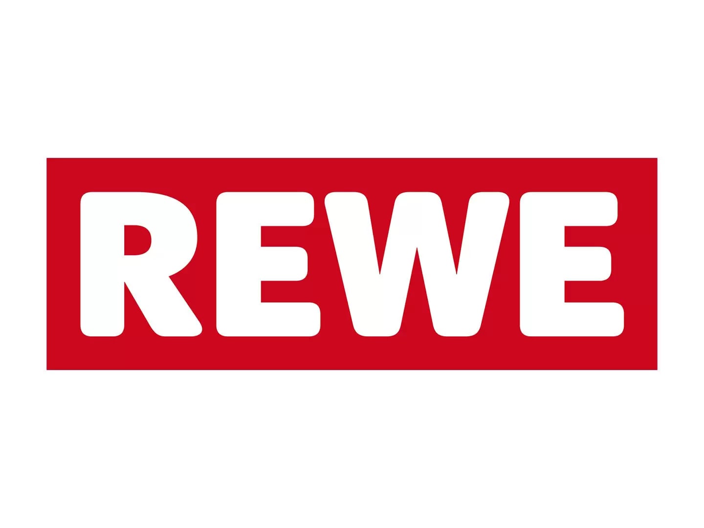 Rewe Logo auf weiß