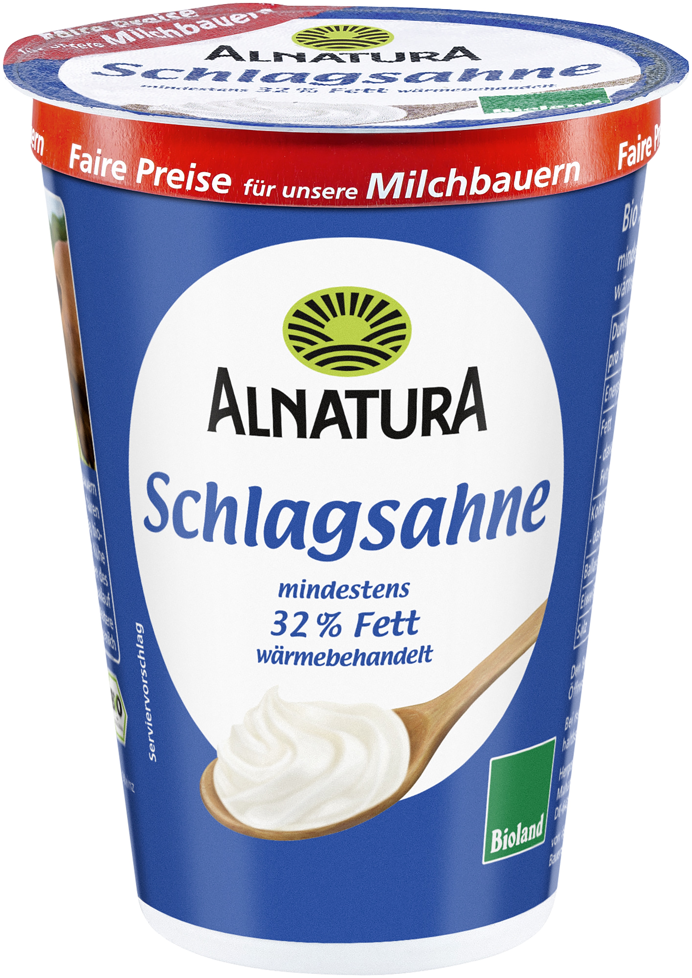 schlagsahne 200 g in bio qualitat von alnatura
